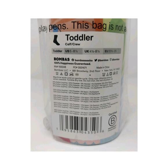 Bombas 6 Pairs Disney Princess Premium Gripper Socks Toddler Sizes 5-8.5 - Picture 3 of 3